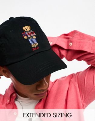 Polo Ralph Lauren cap in black with bear logo - ASOS Price Checker