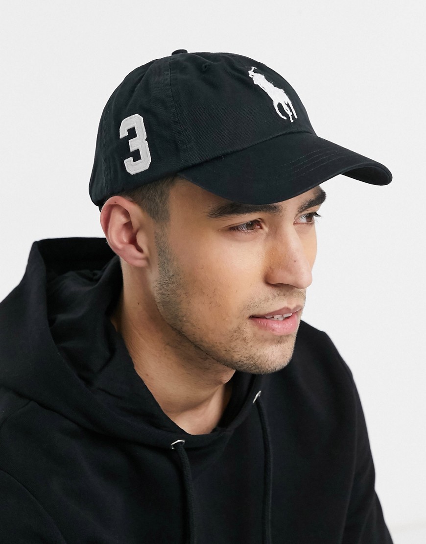 Polo Ralph Lauren cap in black with large logo