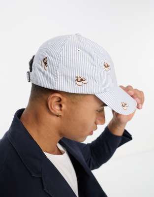 Polo Ralph Lauren cap in blue oxford stripe with pony logo - ASOS Price Checker