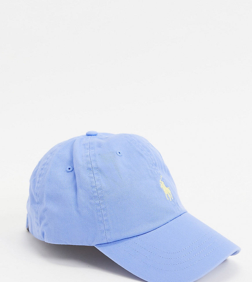 POLO RALPH LAUREN CAP IN BLUE WITH PONY LOGO-BLUES,710811338007-US
