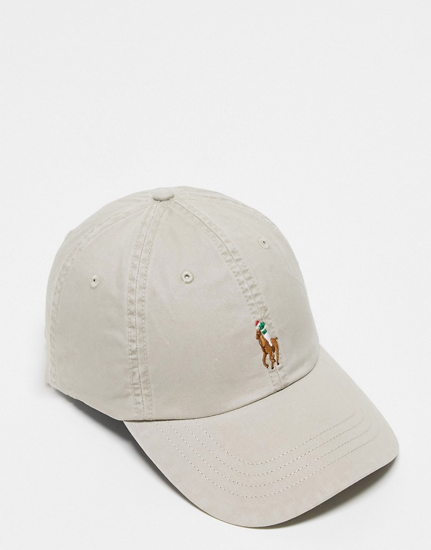 Polo Ralph Lauren cap in cream with small logo-White
