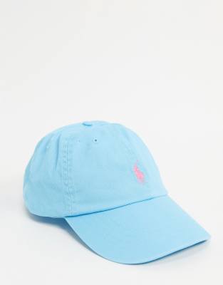 Polo Ralph Lauren Cap In French Turqouise With Pony Logo-blues In Blues