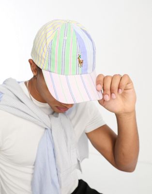 Polo Ralph Lauren cap in fun stripe with pony logo