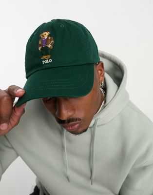 Polo Ralph Lauren cap in green with club bear logo