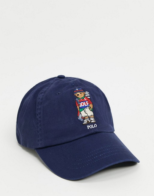 Polo Ralph Lauren Golf cap in navy with golf bear embroidery