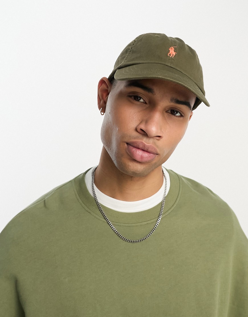 Polo Ralph Lauren cap in olive green with pony logo
