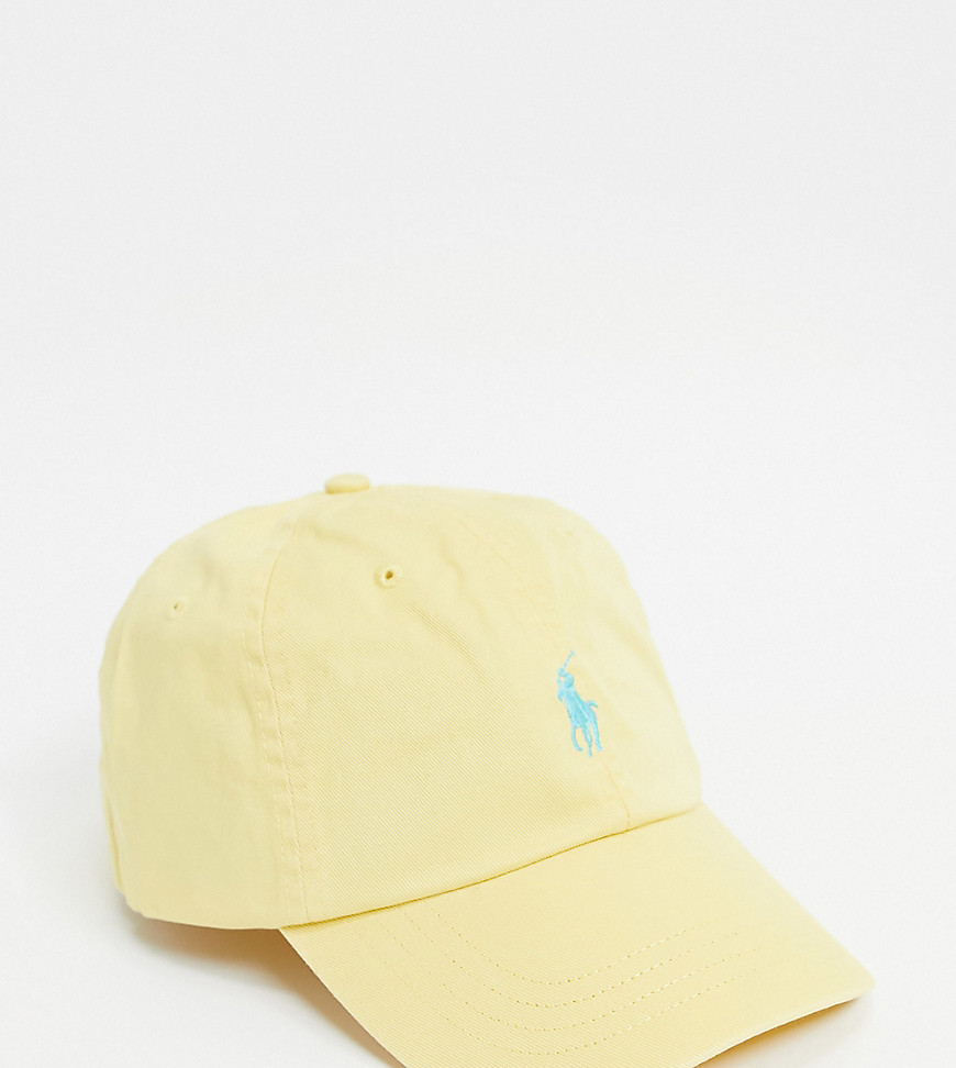 POLO RALPH LAUREN CAP IN YELLOW WITH POLO PLAYER LOGO,710811338009-US