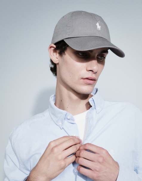 Polo Ralph Lauren cappellino da baseball con logo icon grigio - view 1