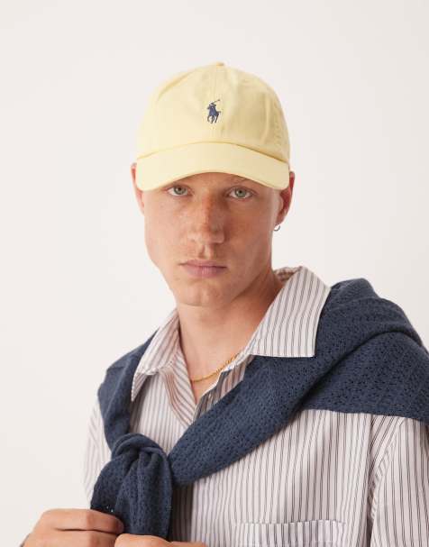 Polo Ralph Lauren - Cappello con visiera in twill giallo chiaro con logo - view 1