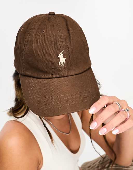 Polo Ralph Lauren Cappello con visiera marrone con logo ASOS