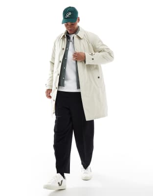 Polo Ralph Lauren - Cappotto foderato color grigio pietra con logo a forma di scudo