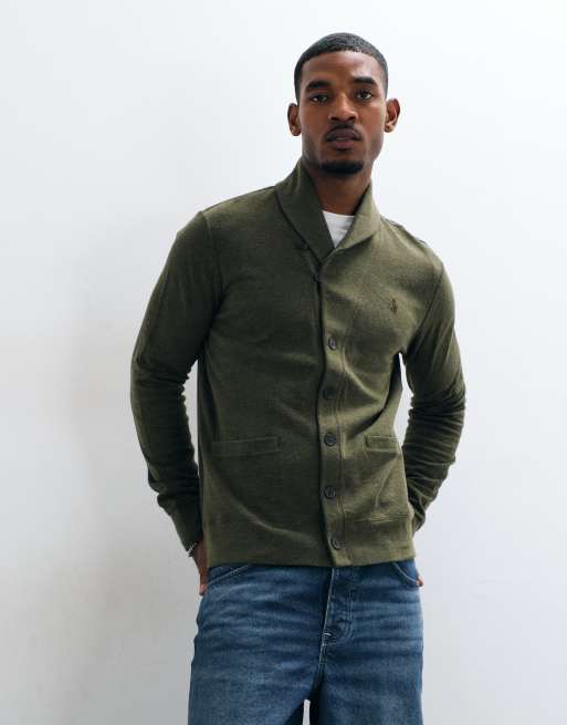 Polo Ralph Lauren cardigan i dobbeltstrik i sort, 4 af 5