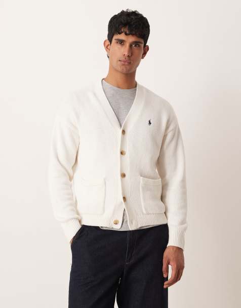 Polo Ralph Lauren - Cardigan in maglia bianco con logo - view 1