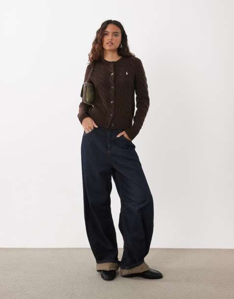 Polo Ralph Lauren cardigan marrone scuro - view 1