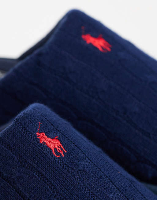 Polo Ralph Lauren Carey tofflor i marinblått, 2 av 4