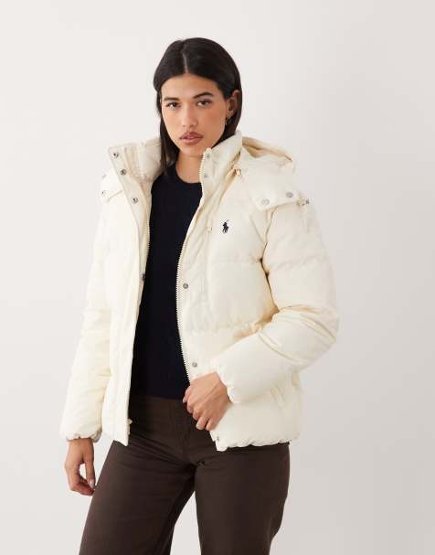 Polo Ralph Lauren - Carly - Chaqueta color crema acolchada con capucha de plumón - view 1