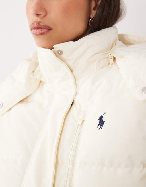 Polo Ralph Lauren - Carly - Gewatteerd donsjack met capuchon in crème, 2 van 4
