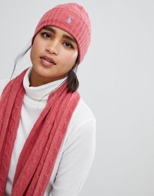 Polo Ralph Lauren cashmere blend cable knit hat | ASOS
