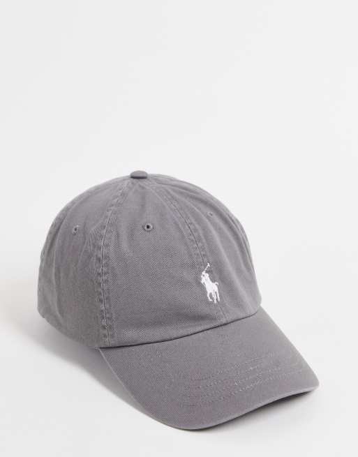 Polo Ralph Lauren Casquette avec logo joueur de polo Gris ASOS