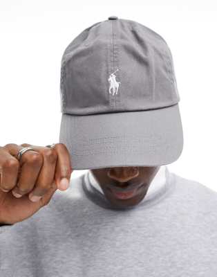 Polo Ralph Lauren - Casquette avec logo joueur de polo - Gris