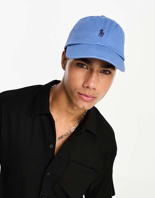 Casquette de baseball homme Ralph Lauren bleue coton