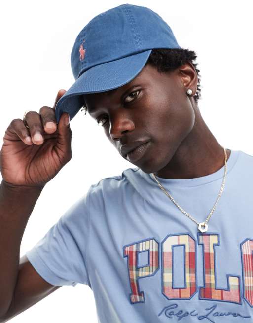 Polo Ralph Lauren Casquette de baseball en serge a logo emblematique Bleu moyen ASOS