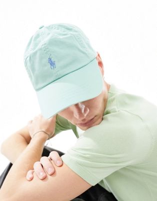 Polo Ralph Lauren icon logo twill baseball cap in light green - ASOS Price Checker