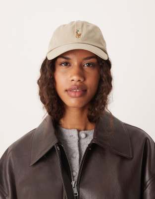 Polo Ralph Lauren - Casquette de baseball en sergé stretch à logos multicolores - Fauve-Brown