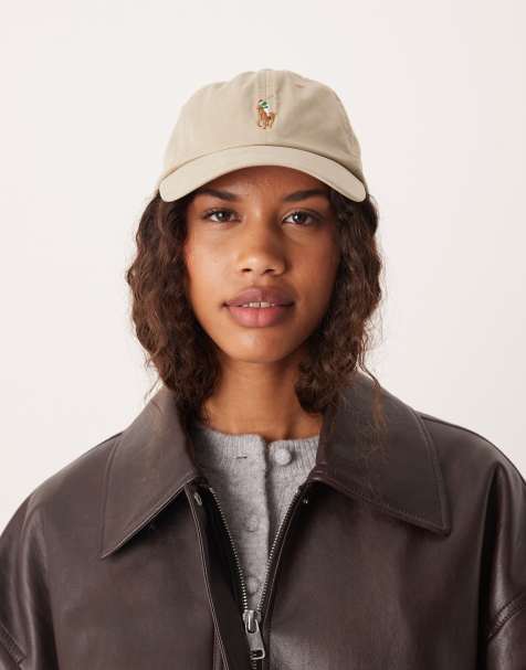 Polo Ralph Lauren - Casquette de baseball en sergé stretch à logos multicolores - Fauve - view 1