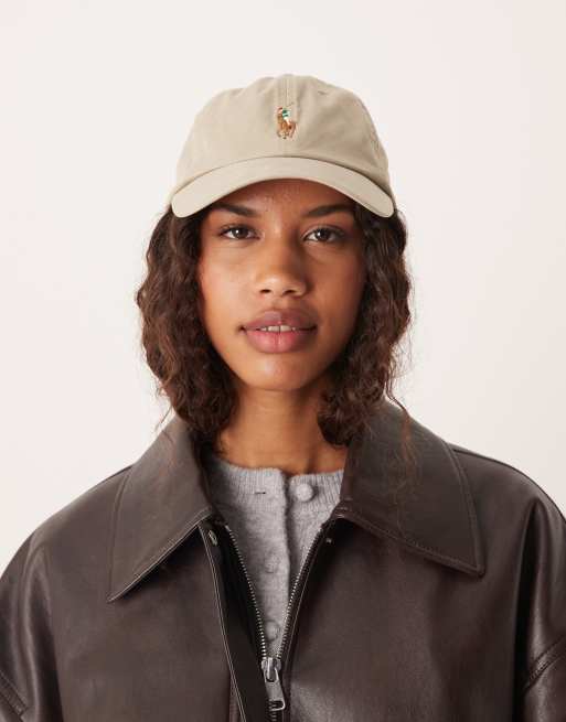 Polo Ralph Lauren - Casquette de baseball en sergé stretch à logos multicolores - Fauve