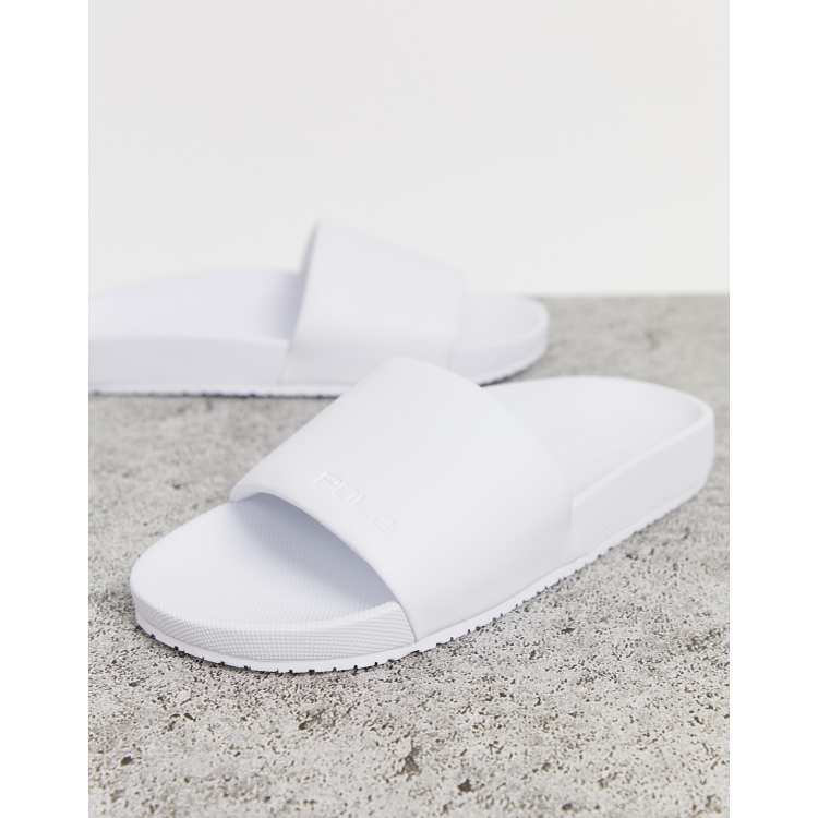 Polo Ralph Lauren cayson slider in white ASOS