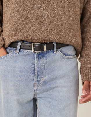 Polo Ralph Lauren - Ceinture réversible mi-large en cuir - Noir