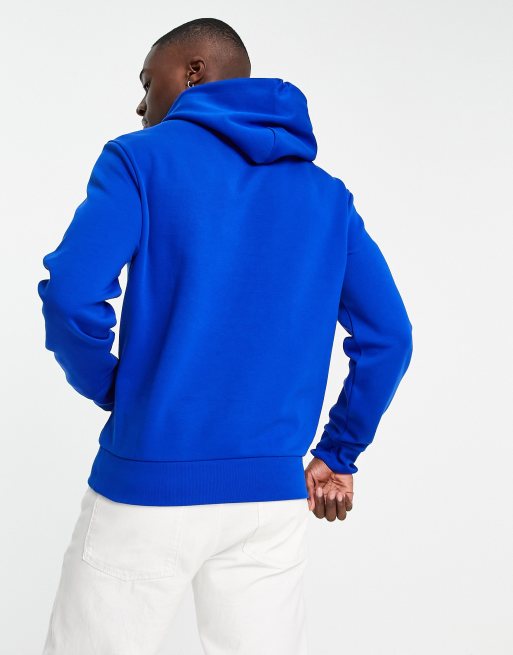 Polo Ralph Lauren central icon logo double knit hoodie in bright blue | ASOS