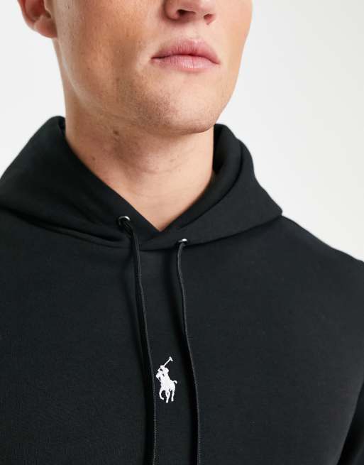 Polo Ralph Lauren central icon logo double knit sweat hoodie in