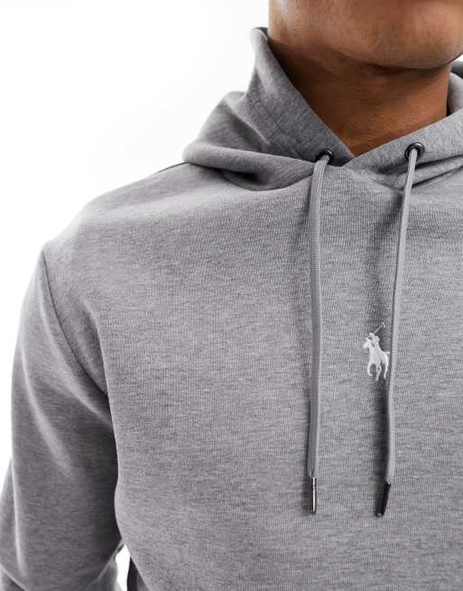 Polo Ralph Lauren central icon logo double knit sweat hoodie in