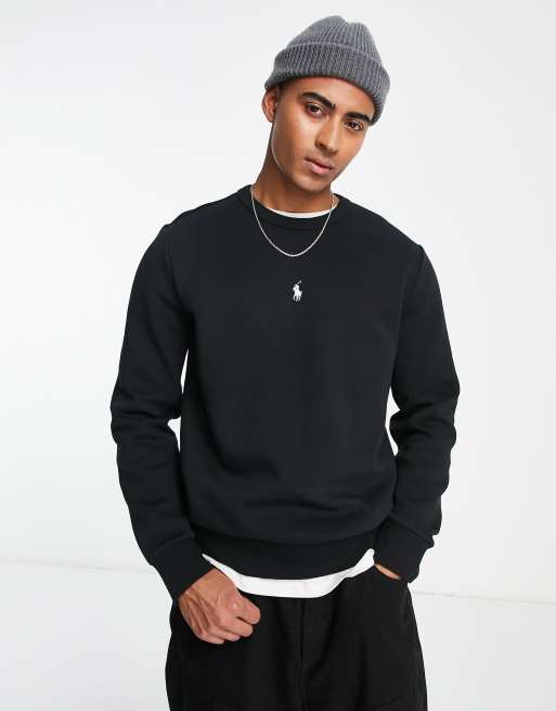 Polo Ralph Lauren central icon logo double knit sweatshirt in