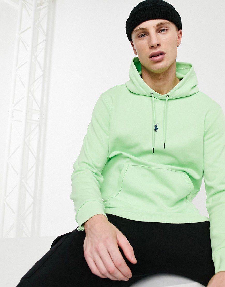 Polo Ralph Lauren central player logo hoodie in cruise lime-Green