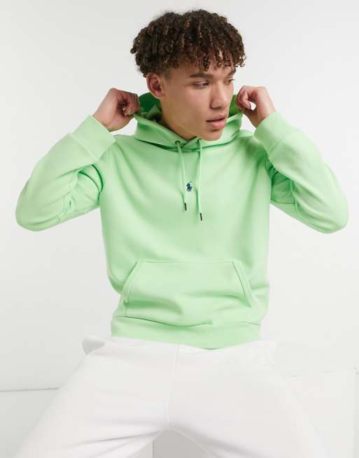 Polo Ralph Lauren central player logo hoodie in cruise lime