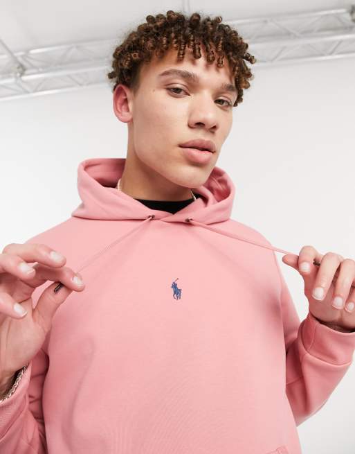 Polo Ralph Lauren central player logo hoodie in desert rose