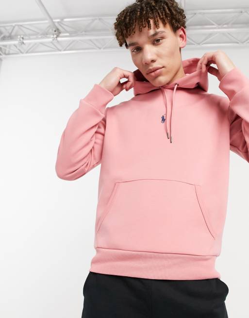 Polo Ralph Lauren central player logo hoodie in desert rose