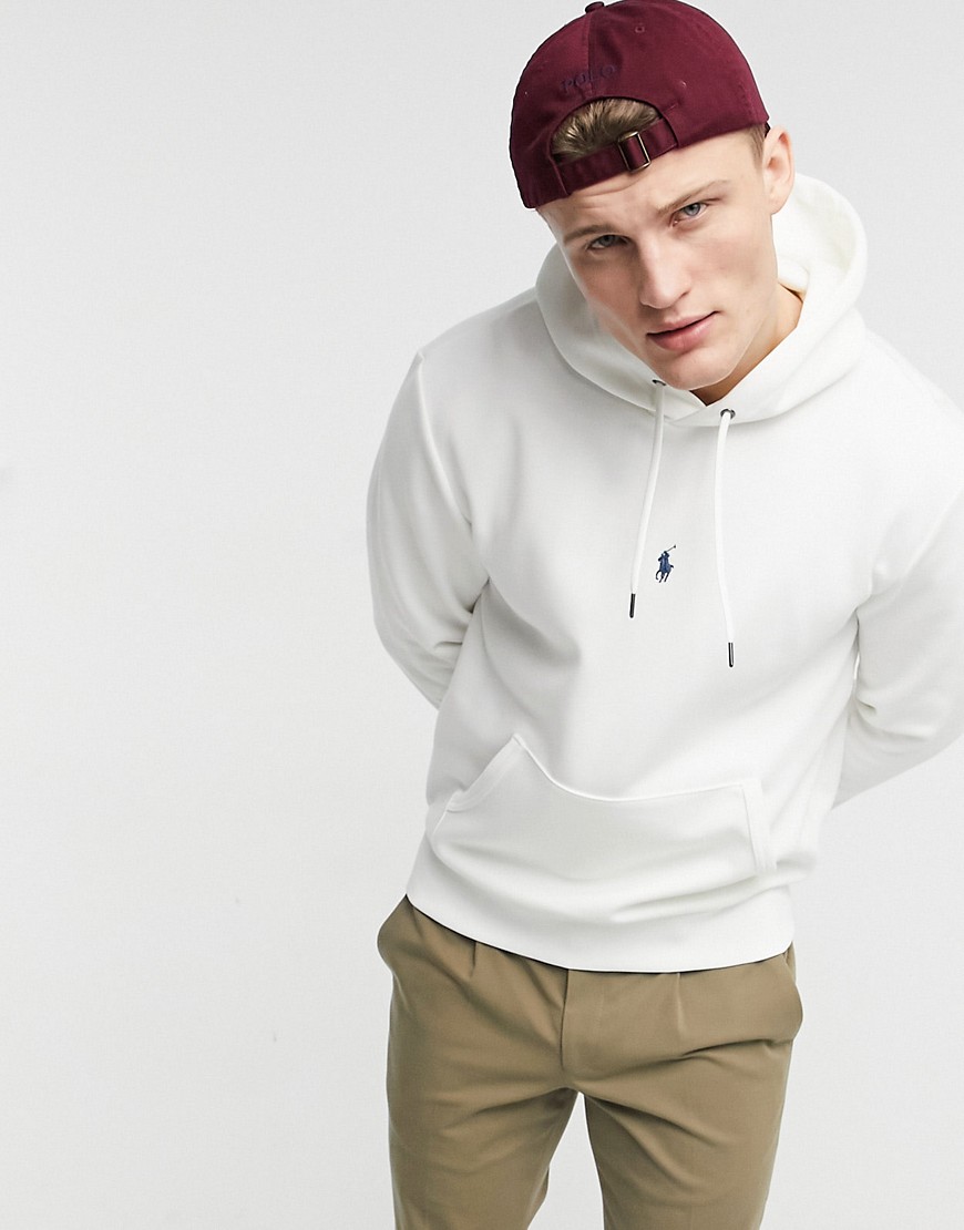 Polo Ralph Lauren central player logo hoodie in white
