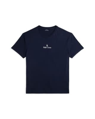 Polo Ralph Lauren central script icon logo t-shirt classic oversized fit in navy