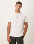 [Polo Ralph Lauren] Polo Ralph Lauren central script icon logo t-shirt classic oversized fit in white 2XL white