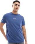[Polo Ralph Lauren] Polo Ralph Lauren central script logo t-shirt classic oversized fit in mid blue marl M Mid blue marl