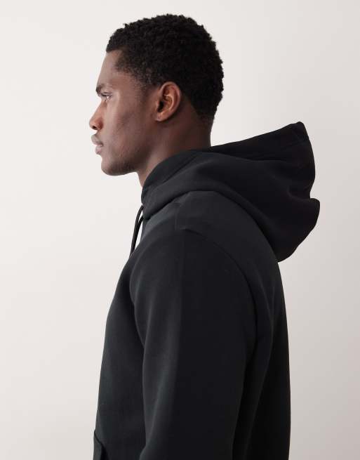 Polo Ralph Lauren central script player logo double knit hoodie in black, 4 of 5