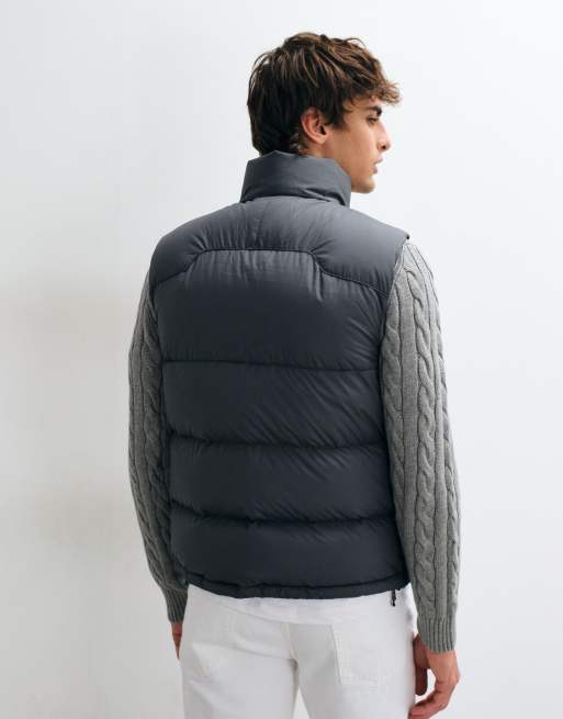 Polo Ralph Lauren - chaleco acolchado de plumón Gorham con logo icon en gris oscuro, 3 de 5