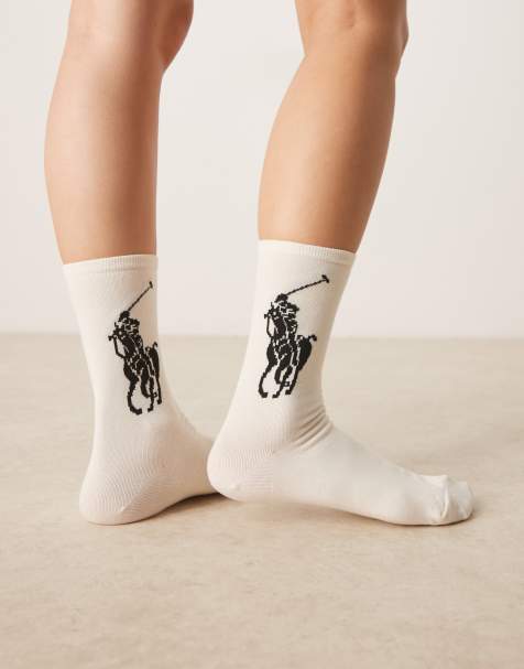 Polo Ralph Lauren - Chaussettes à grand logo joueur de polo - Blanc - view 1