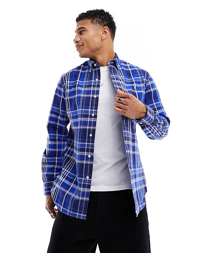 Polo Ralph Lauren - check custom fit oxford shirt in blue multi