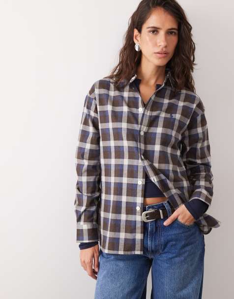 Polo Ralph Lauren checkered shirt in brown and blue - view 1