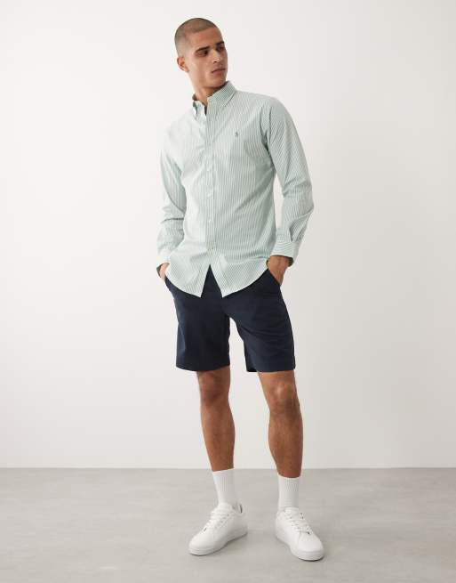 Polo Ralph Lauren - Chemise à rayures et logo emblématique - Vert clair, 2 de 5